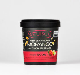 PASTA DE AMENDOIM MORANGO COM CHOCOLATE BRANCO 500G